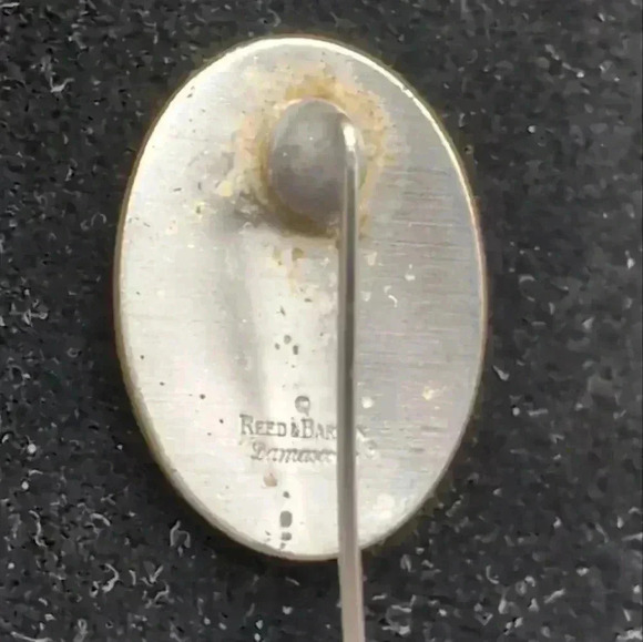 Damascene Owl Hat Pin Reed and Barton - Picture 3 of 5